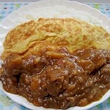 残り物のカレーde オムカレー